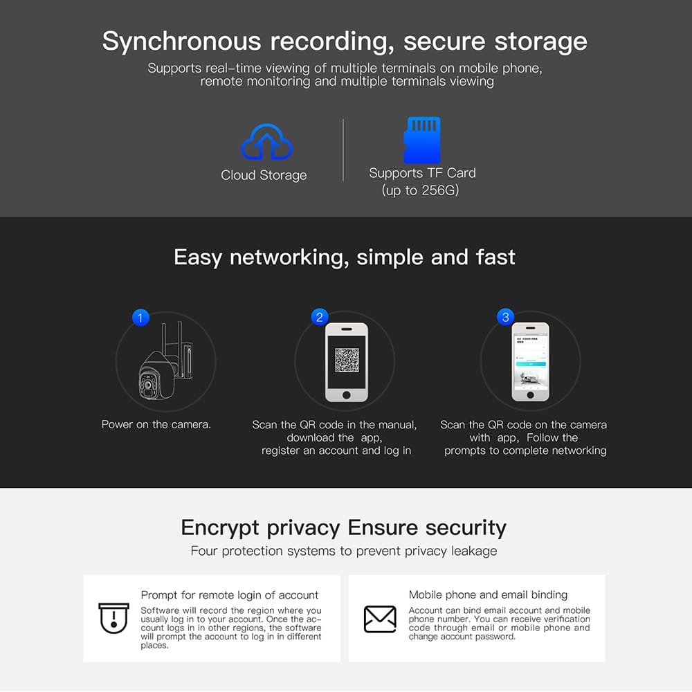 BS9 Wifi Outdoor Solar Security Camera