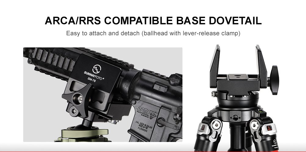 SUNWAYFOTO SM Series Saddle Mount Rifle Adapter-SM-76