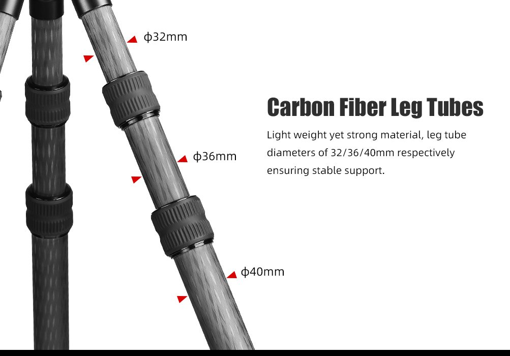 SUNWAYFOTO T4030CSI Tripod Carbon Fiber