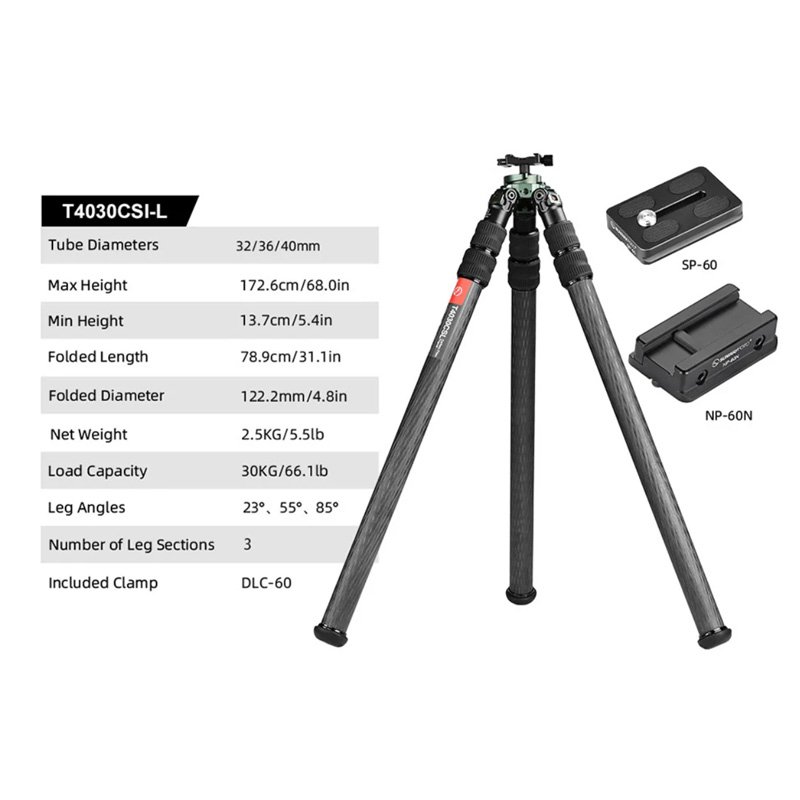 SUNWAYFOTO T4030CSI Tripod Carbon Fiber