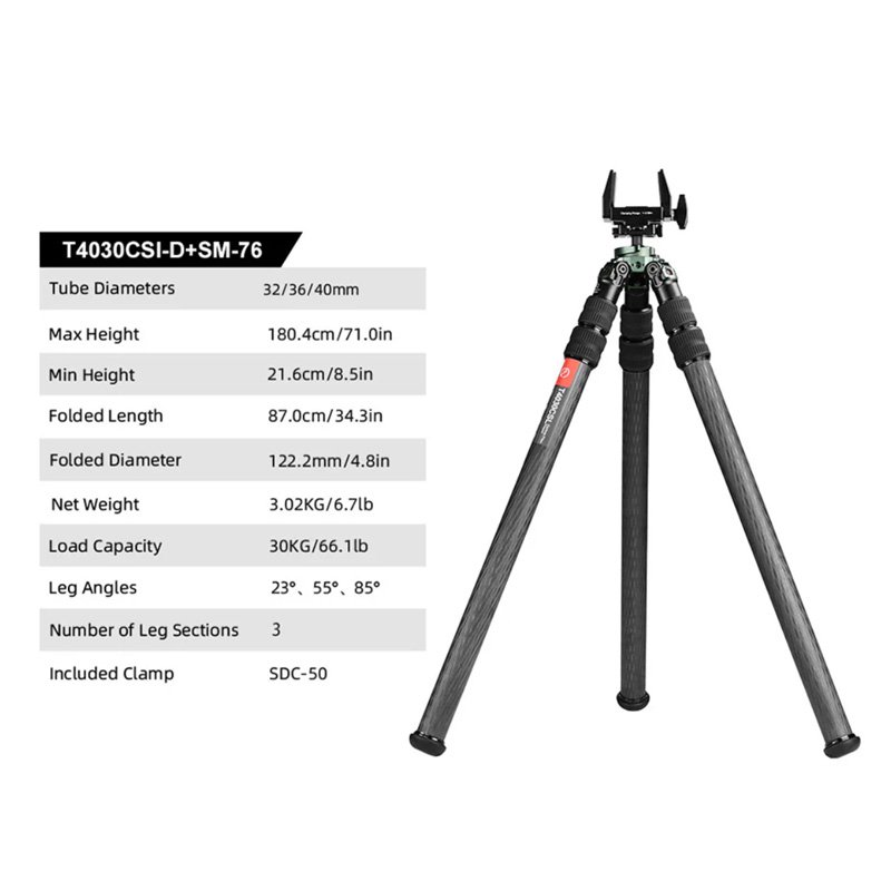 SUNWAYFOTO T4030CSI Tripod Carbon Fiber