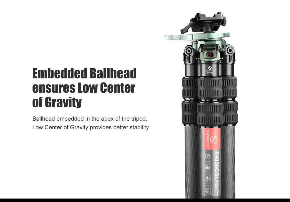 SUNWAYFOTO T4030CSI Tripod Carbon Fiber