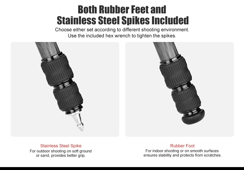 SUNWAYFOTO T2830CSL-D Carbon Fiber Tripod with Inverted Ball Head