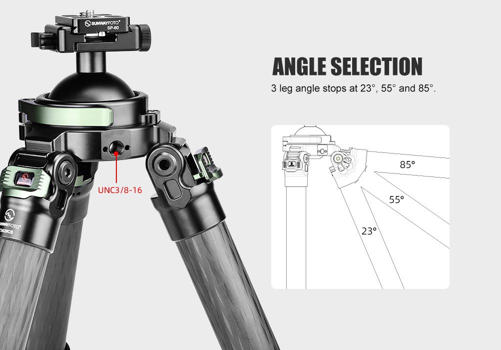 SUNWAYFOTO T3620CS-D Tripod Carbon Fiber