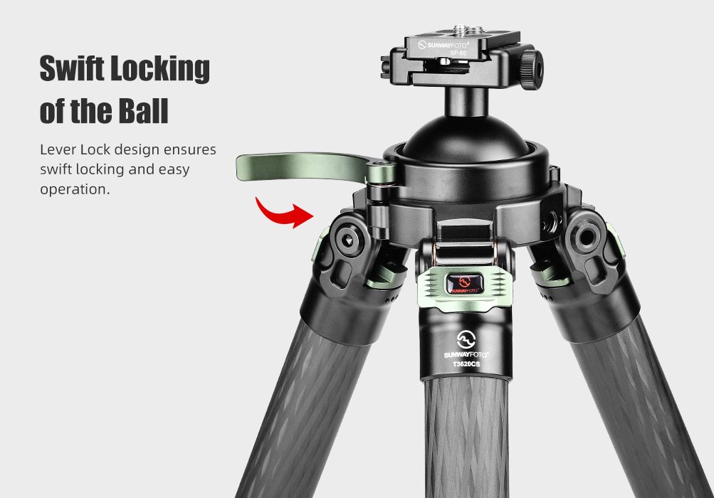 SUNWAYFOTO T3620CS-D Tripod Carbon Fiber