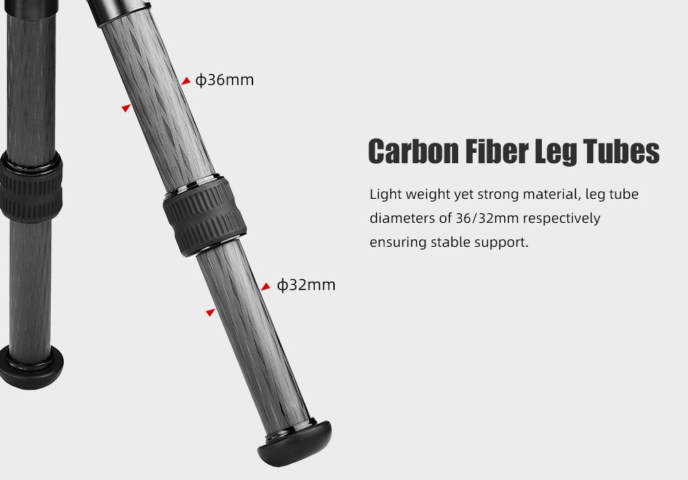 SUNWAYFOTO T3620CS-D Tripod Carbon Fiber