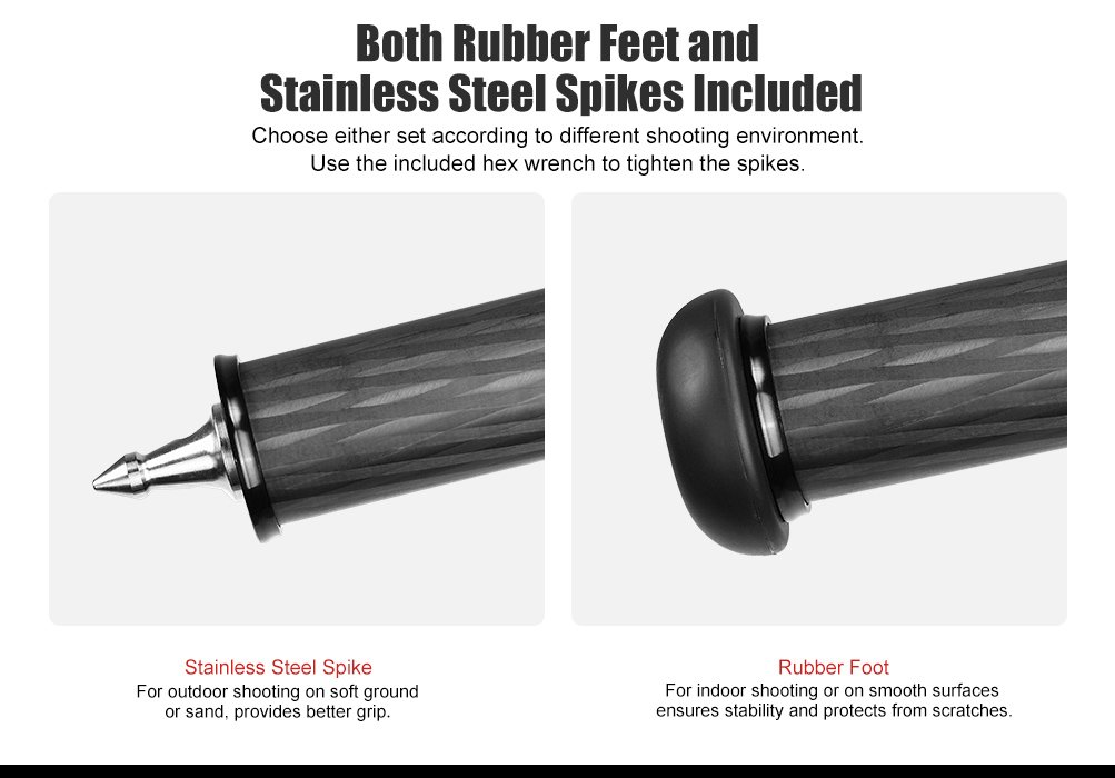 SUNWAYFOTO T3620CSLI-D Tall Inverted Leg Series Carbon Fiber Tripod with Arca Ballhead