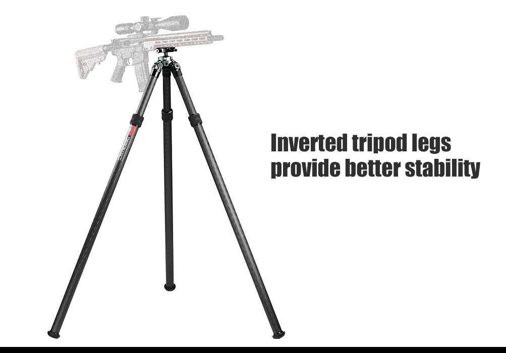 SUNWAYFOTO T3620CSLI-D Tall Inverted Leg Series Carbon Fiber Tripod with Arca Ballhead