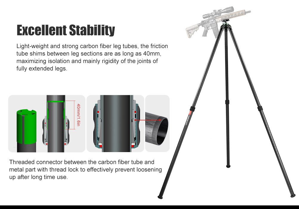 SUNWAYFOTO T3620CSLI-D Tall Inverted Leg Series Carbon Fiber Tripod with Arca Ballhead
