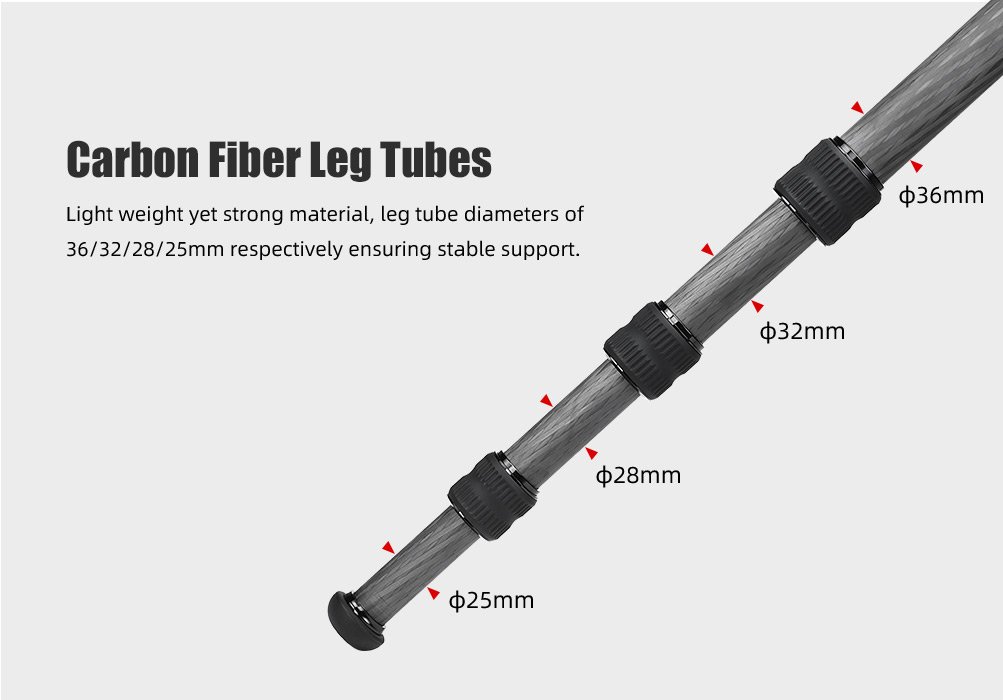 SUNWAYFOTO T3640CS-D Tripod Carbon Fiber