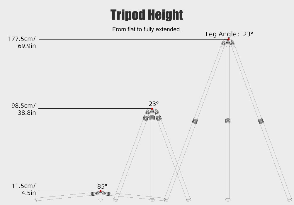 SUNWAYFOTO T4020CMLI Carbon Fiber Tripod