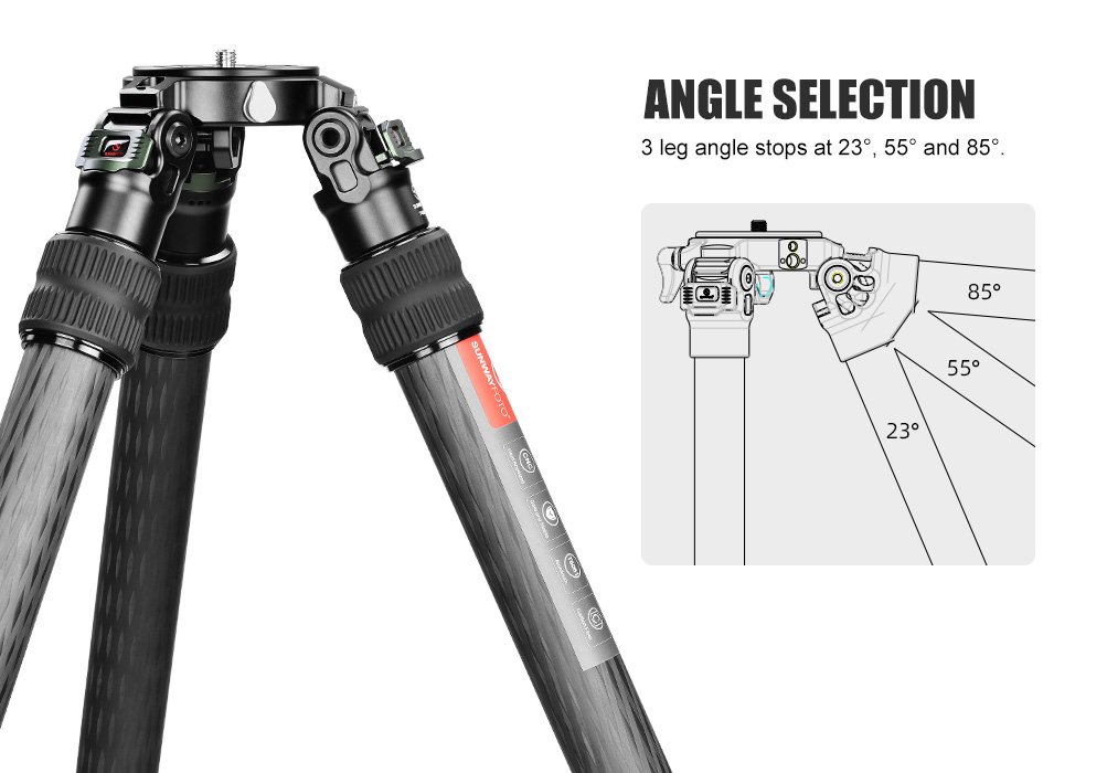 SUNWAYFOTO T4020CMLI Carbon Fiber Tripod