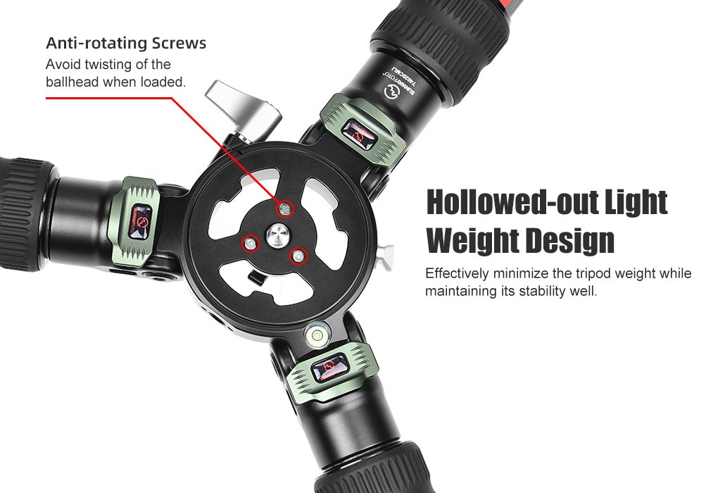 SUNWAYFOTO T4020CMLI Carbon Fiber Tripod