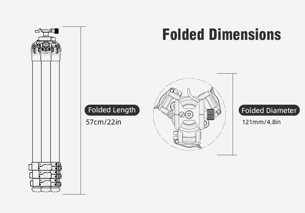 SUNWAYFOTO TL3240CS-D Carbon Fiber Tripod