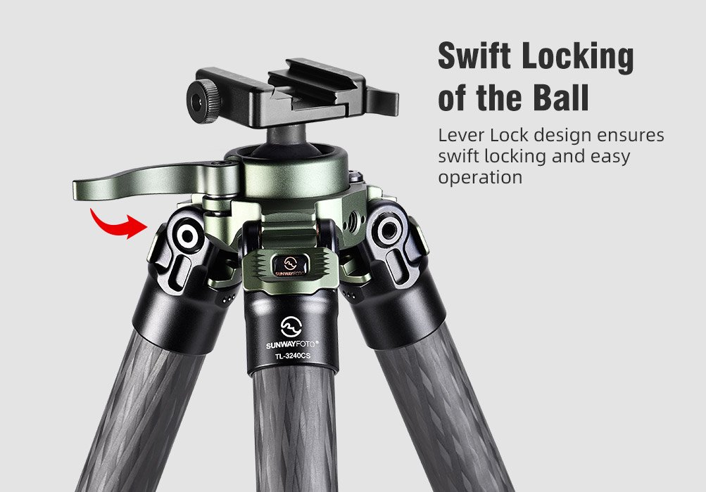 SUNWAYFOTO TL3240CS-D Carbon Fiber Tripod